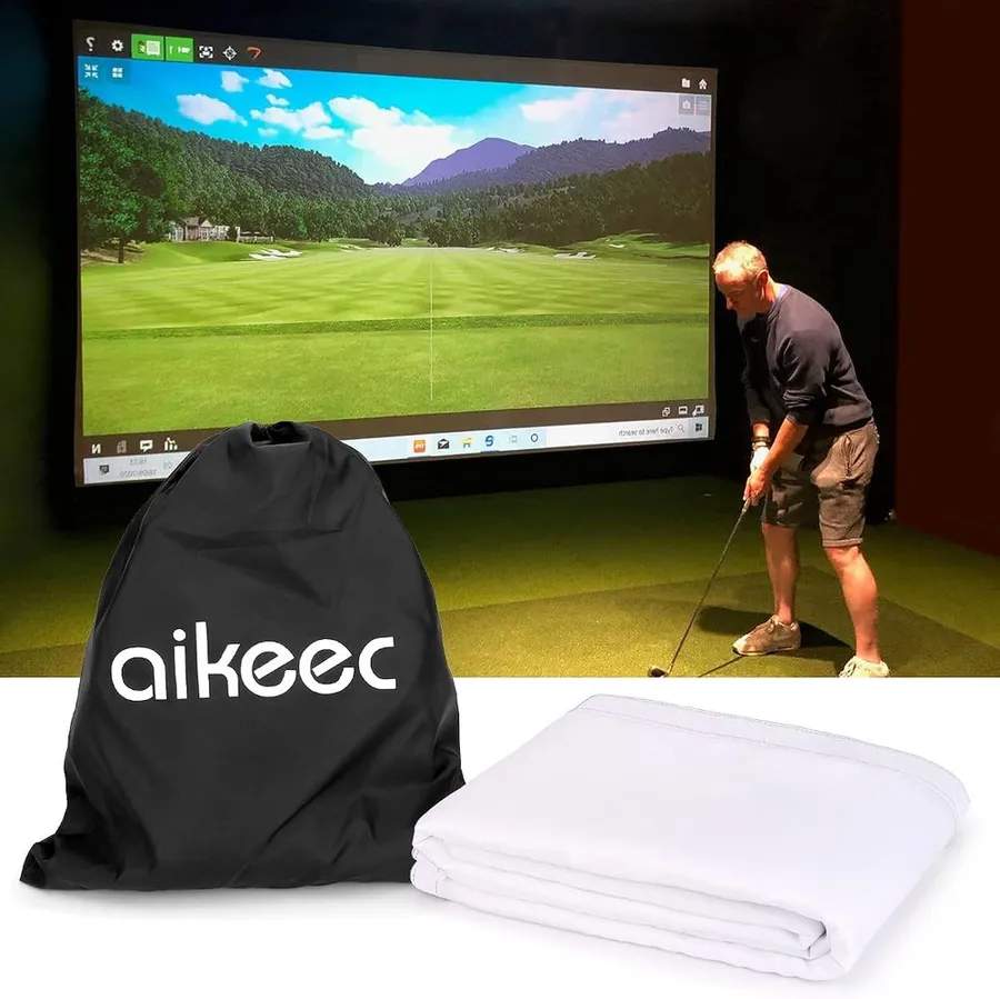 aikeec 7mm thickened golf simulator impact screen with grommet holes