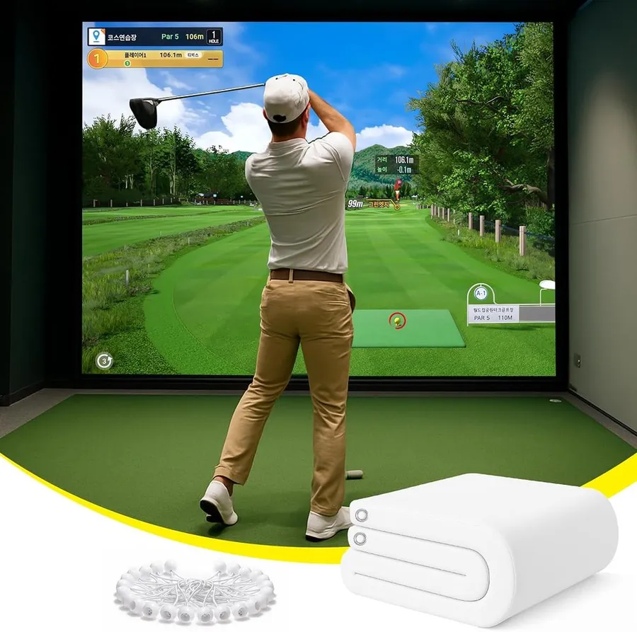 3D air mesh golf simulator projector impact screen for indoor and outdoor practice