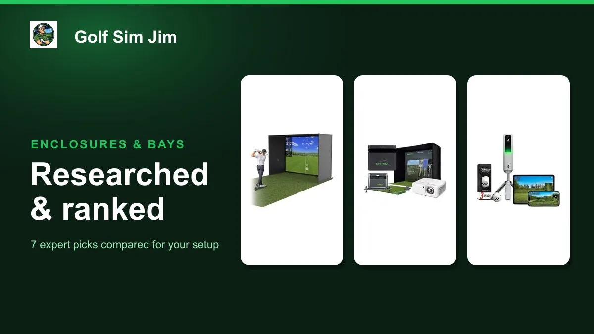 Seven golf simulator setups from a portable launch monitor to a full studio arranged by room size