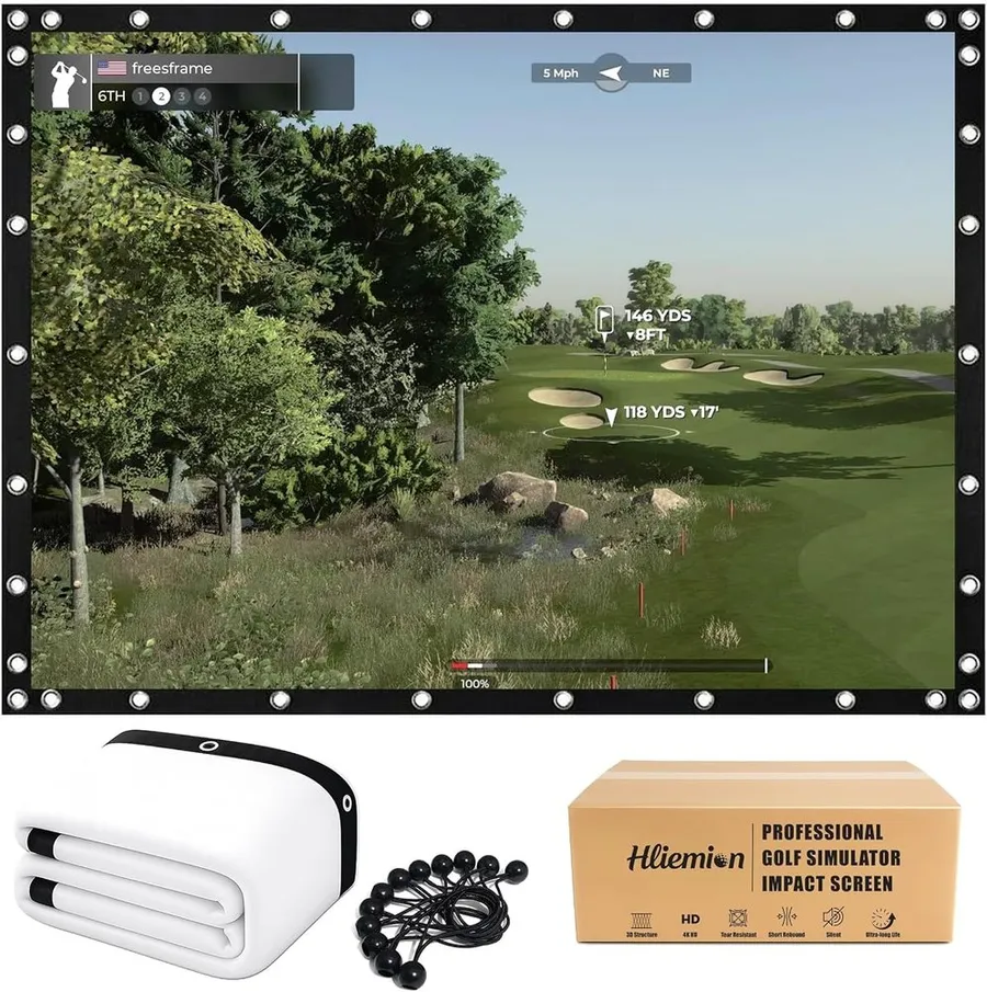3D air mesh heavy duty golf impact screen for indoor practice